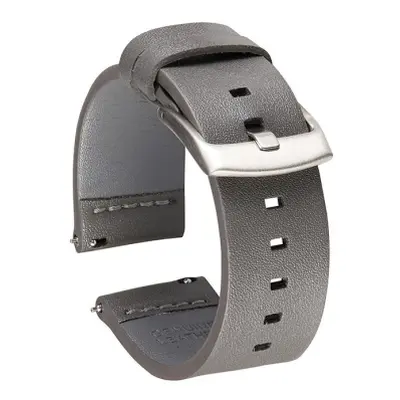 BStrap Fine Leather řemínek na Garmin Vivoactive 3, gray (SSG022C0506)