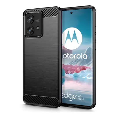 Tech-Protect Carbon kryt na Motorola Edge 40 Neo, černý