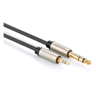 Ugreen audio kabel TRS 3.5mm jack / 6.35mm jack 1m, šedý