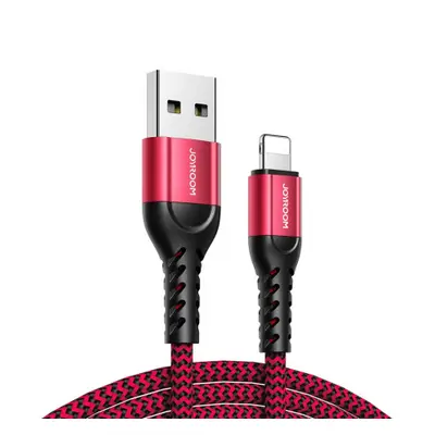 Joyroom N10 3x kabel USB / Lightning 0.25m + 1.2m + 2m, červený