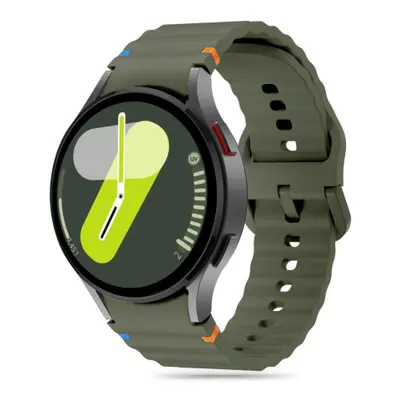 Tech-Protect Silicone Sport řemínek na Samsung Galaxy Watch 4 / 5 / 5 Pro / 6 / 7 / FE, army gre