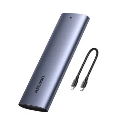 Ugreen CM400 externí box na SSD disk M.2 USB 3.2 Gen 2 + kabel USB-C 0.5m, šedý (CM400 10902)