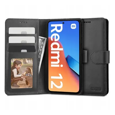 Tech-Protect Wallet knížkové pouzdro na Xiaomi Redmi 12, černé