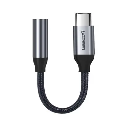 Ugreen AV142 adaptér 3,5mm jack / USB-C 10cm, šedý (30632)