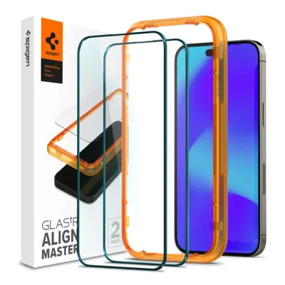 Spigen Alm Glass.Tr 2x ochranné sklo na iPhone 14 Pro, černé (AGL05216)