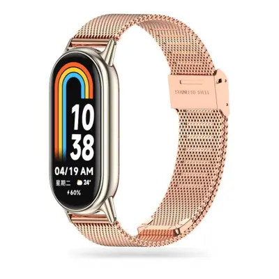 Tech-Protect Milanese řemínek na Xiaomi Smart Band 8 / 9, rose gold