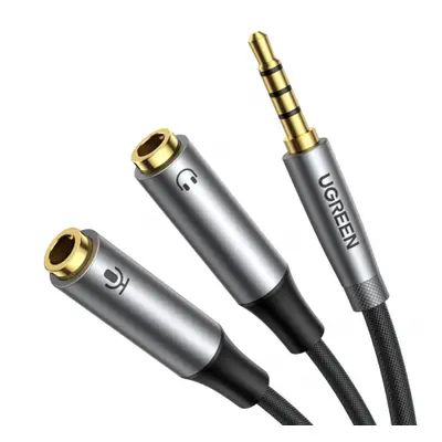 Ugreen AV192 audio splitter kabel 3.5mm M/2xF 20cm, černý