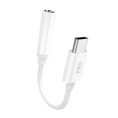 Dudao L16CPro adaptér USB-C / 3.5mm mini jack, bílý (L16CPro white)