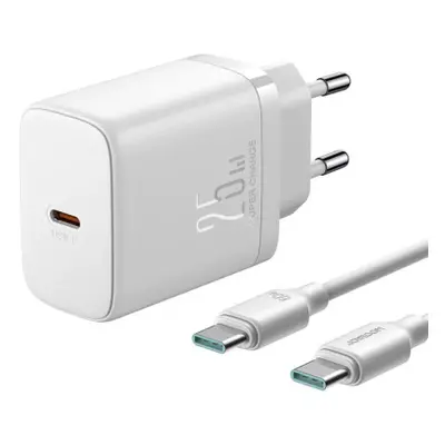 Joyroom JR-TCF11 síťová nabíječka USB-C 25W + kabel USB-C 1m, bíla