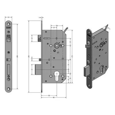 SAM EL B 9050 - elektromechanický samozamykací zámek