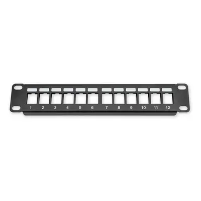 PP-109 12P empty - 10" patch panel 1U, 12 pozic, neosazený