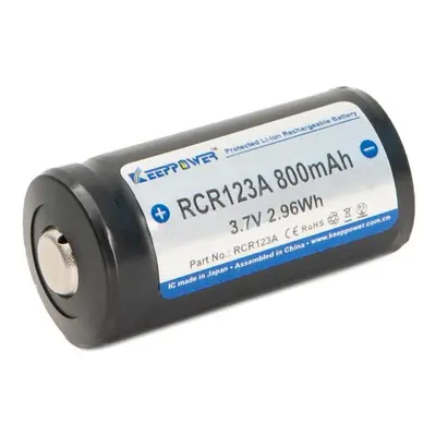 Dobíjecí baterie Keeppower RCR123A 800 mAh (Li-Ion) s ochranou