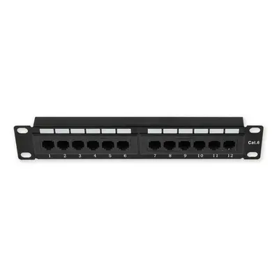 PP-111 12P/C6 - 10" patch panel 1U, 12 portů C6