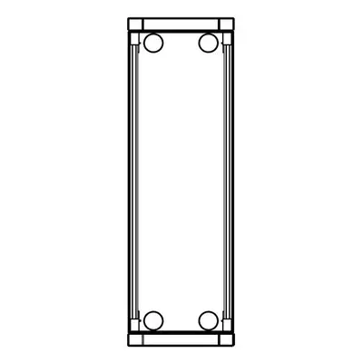 MD74 - zápustná inst. krabička, 4 moduly, MODY