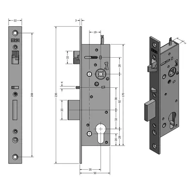 SAM EL 9235 - elektromechanický samozamykací zámek