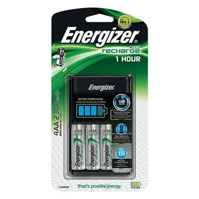 Energizer 1 hodinová nabíječka baterií + 4AA Extreme dobíjecí baterie 2300 mAh