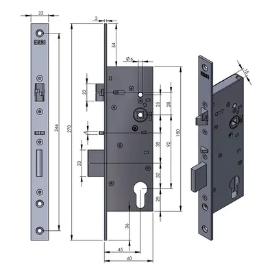 SAM EL 9245 - elektromechanický samozamykací zámek