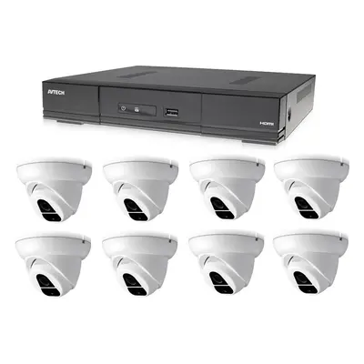 Kamerový set 1x AVTECH DVR DGD1009AV a 8x 2MPX Dome kamera AVTECH DGC1004XFT