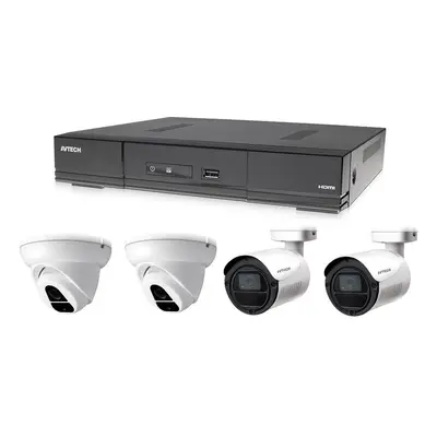 Kamerový set 1x AVTECH DVR DGD1005AV, 2x 2MPX Dome kamera AVTECH DGC1004XFT a 2x 2MPX Bullet kam