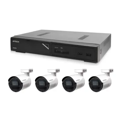 Kamerový set 1x AVTECH NVR AVH2109AX a 4x 2MPX IP Bullet kamera AVTECH DGM2103ASVP