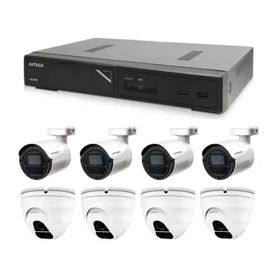 Kamerový set 1x AVTECH NVR AVH2109AX, 2x 2MPX IP Bullet kamera AVTECH DGM2103ASVP a 2x 2MPX IP D