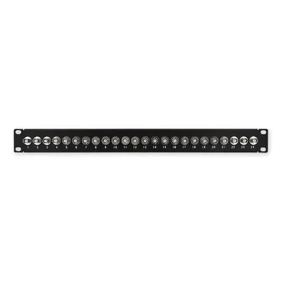 PP-144 24P/BNC - černá - 19" patch panel 1U, 24 portů BNC