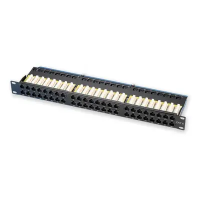 PP-158 48P/C6 - 19" patch panel 1U, 48 portů C6