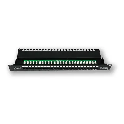 PP-192 25P/C3 - 19" patch panel 1U, 25 portů C3, telefonní