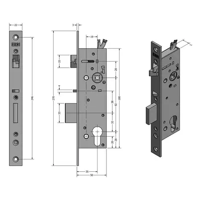 SAM EL MI B 9235 - elektromechanický samozamykací zámek