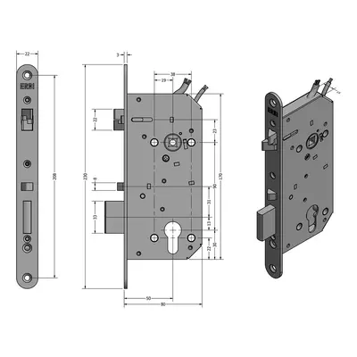 SAM EL MI 9050 - elektromechanický samozamykací zámek