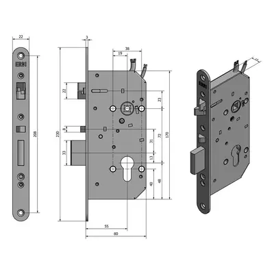 SAM REV MI 7255 - elektromechanický samozamykací zámek