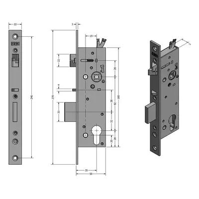 SAM REV MI P 9235 - elektromechanický samozamykací zámek