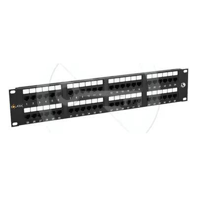 SX48-5E-UTP-BK - Solarix 48 x RJ45 CAT5E UTP