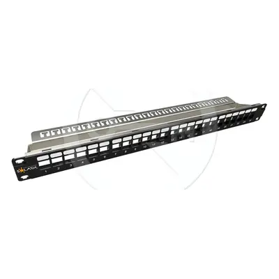 SX24M-0-STP-BK-UNI-N - Solarix neosazený patch panel 24 portů 1U