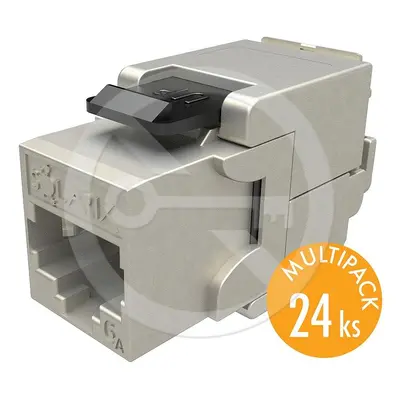 SXKJ-10G-STP-BK-SA - Solarix keystone CAT6A samořezný, multipack 24 ks