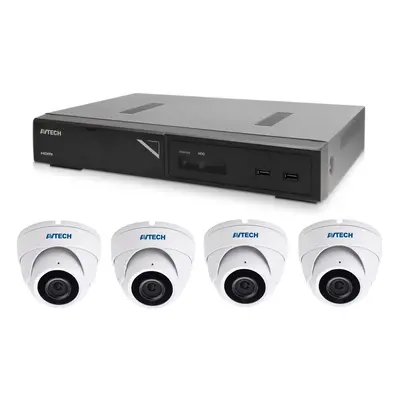 Kamerový set 1x AVTECH NVR AVH2109AX a 4x 8MPX IP Dome kamera AVTECH DGM8208SVAT + 4x Kabel UTP 