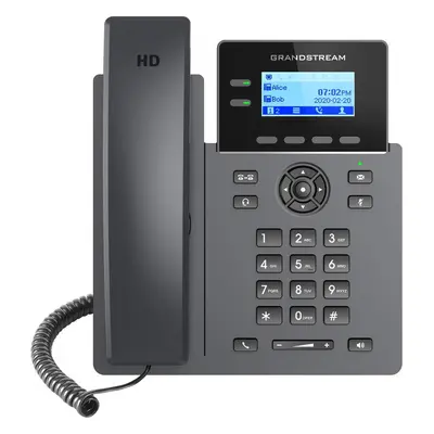 GRP2602P - Grandstream VoIP telefon, LCD, 4x SIP účty, PoE