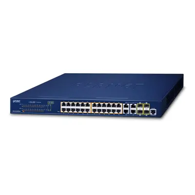 GS-4210-24PL4C - switch 1G 24x PoE (802.3at) až 430W + 4x 1Gb TP/SFP, MNG