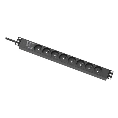 RACK-PROTECTOR-X8-1U-PI - 19" napájecí panel, 1U, 8 x 230 V, přepěťová ochrana