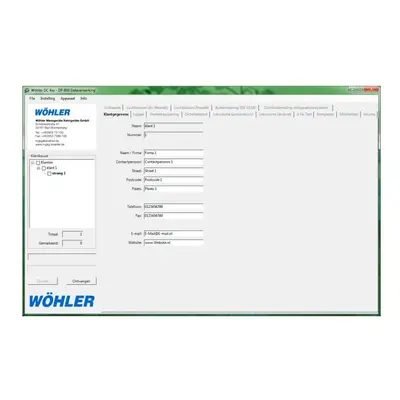 PC-software Wöhler DC 4xx, DP 600