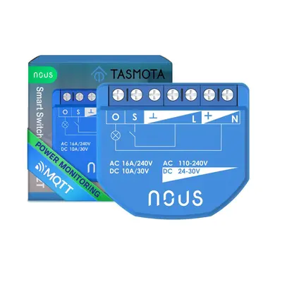 NOUS B2T WiFi Tasmota Smart 1kanálový spínač se sledováním spotřeby