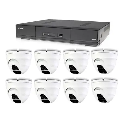 Kamerový set 1x AVTECH DVR DGD1009AV a 4x 5MPX Dome kamera AVTECH DGC5205TSE