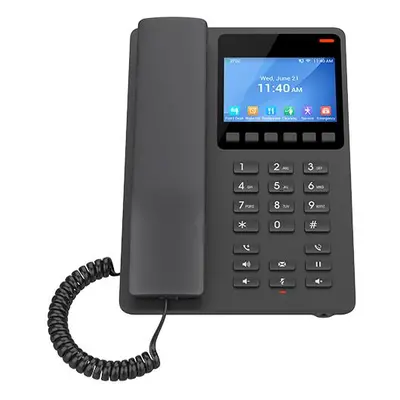 GHP631 - Grandstream SIP hotelový telefon s LCD, černý