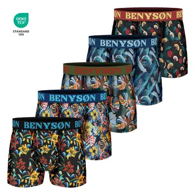 BENYSON 5-PACK Pánské barevné elastické boxerky 7122 Barva/Velikost: