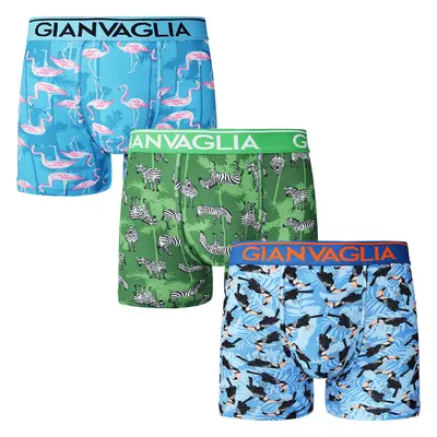 3-PACK Pánské boxerky Gianvaglia 5501 zvířata Barva/Velikost: