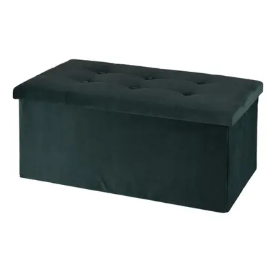 PROGARDEN Taburet s úložným prostorem 76 x 38 cm VELVET zelená KO-101000790zele