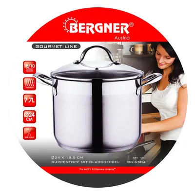 BERGNER Hrnec nerez s poklicí 24 cm Gourmet BG-6504