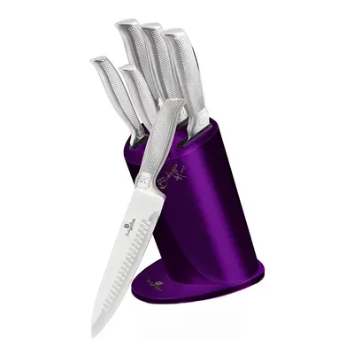 BERLINGERHAUS Sada nožů ve stojanu 6 ks Royal Purple Metallic Line Kikoza Collection BH-2269