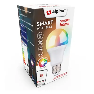 ALPINA-NK Chytrá žárovka LED RGB WIFI bílá + barevná E27 ED-225433