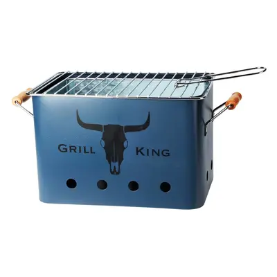 PROGARDEN Přenosný gril na dřevěné uhlí GRILL KING 43 x 20 cm modrá KO-C83000120